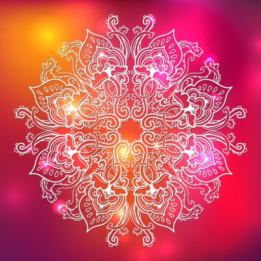 süs çiçek dantel modeli. sürekli değişen gökkuşağı çiçek desenli, mandala.