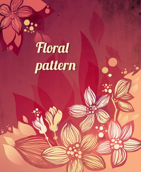 Fondo ornamental vector floral, detalles — Archivo Imágenes Vectoriales