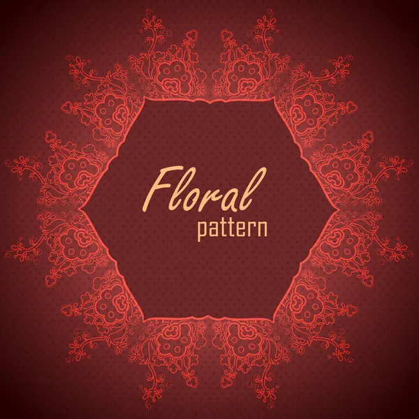 Δώρο κάρτα. floral πλαίσιο. δαντέλα διάνυσμα φόντο — Διανυσματικό Αρχείο