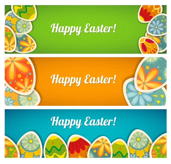 Banner set. Easter cards with a place for your text — Stock Vector