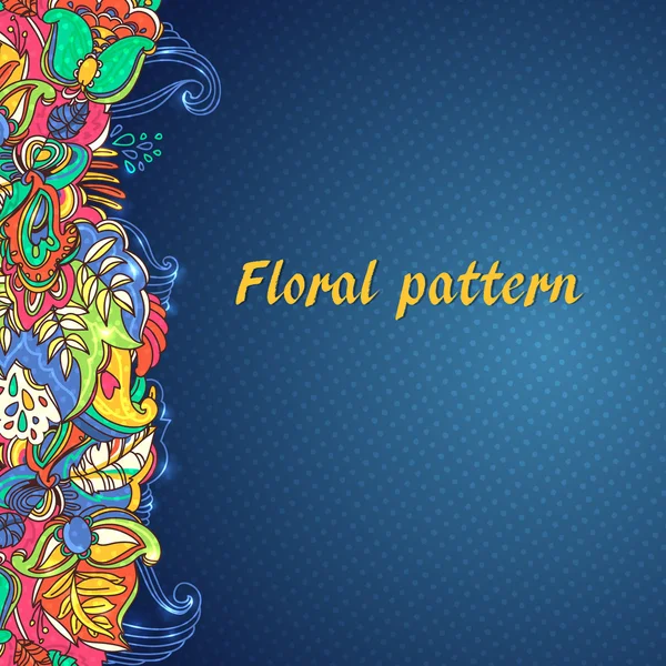 Fundo floral com flores estilizadas. padrão floral. Padrão vetorial. Fundo com flores . —  Vetores de Stock