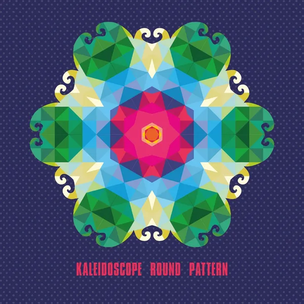 Kaleidoskop geometrischer dunkler Muster. abstrakter Vektorhintergrund — Stockvektor