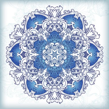 decoratieve ronde bloemen kantpatroon. caleidoscopische bloemmotief, mandala.