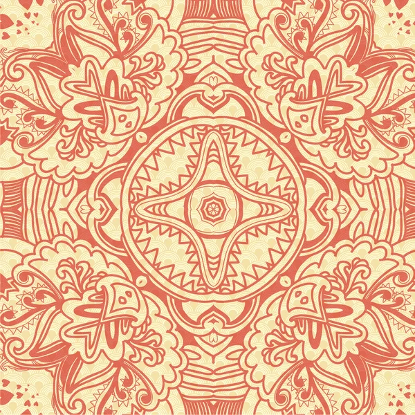 Padrão de renda floral redondo ornamental. Dia das mães padrão floral, mandala . — Vetor de Stock