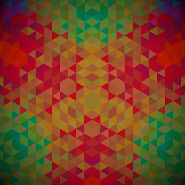 Kaleidoskop geometrické tmavá plocha. abstraktní retro vektorové pozadí. Blahopřání — Stockový vektor