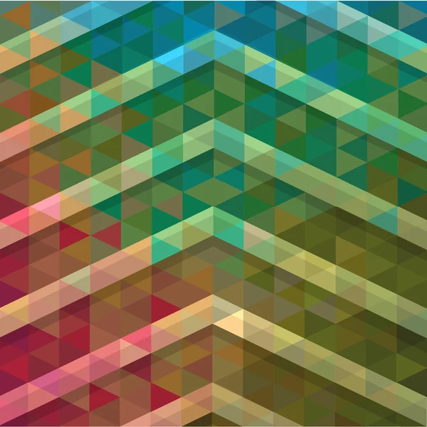 抽象的な光学効果カラフルな多角形装飾的な背景。三角形のパターン — ストックベクタ