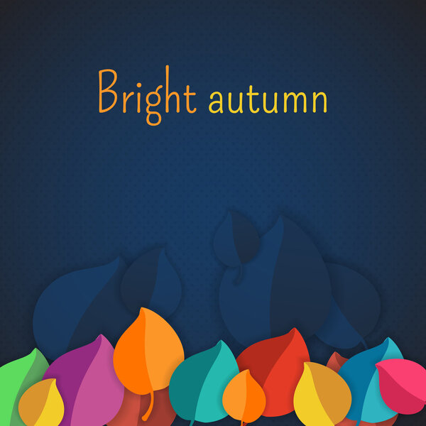 Абстрактный векторный фон осени. простые формы и яркие цвета для ткани, паутины, печати. Радужные цвета будут смеяться над тобой
