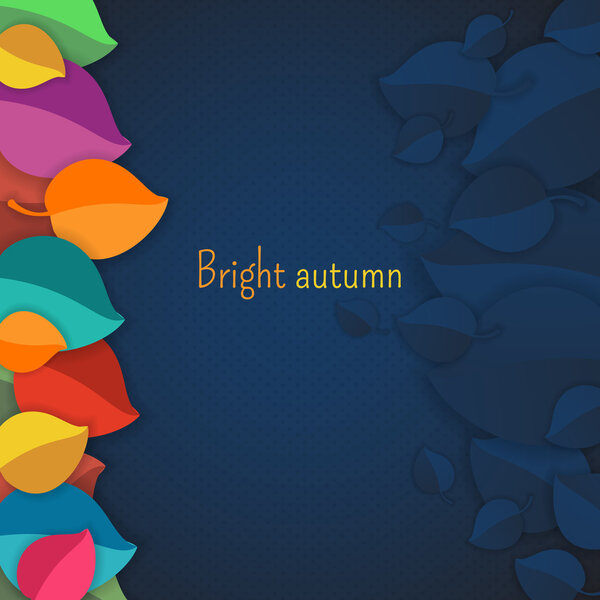 Autumn abstract vector background. simple shapes and bright colors for the fabric, web, print. rainbow colors will make fun of you