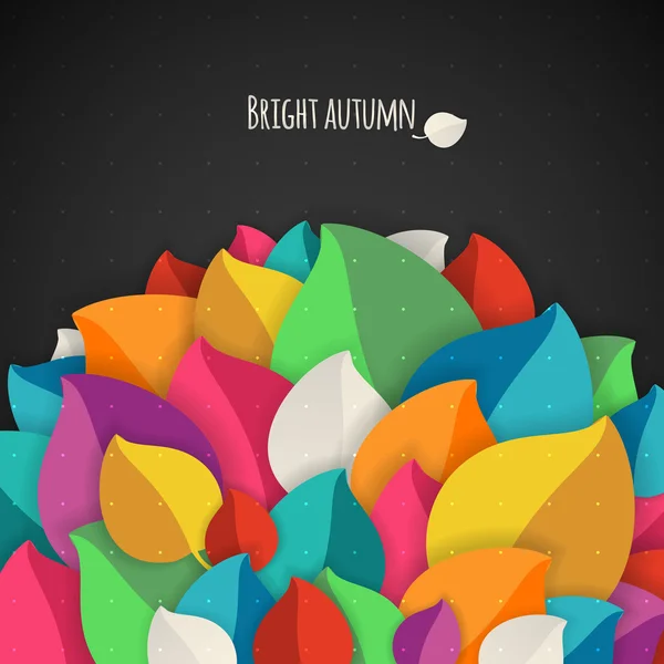 Autumn abstract vector background. simple shapes — Stock Vector