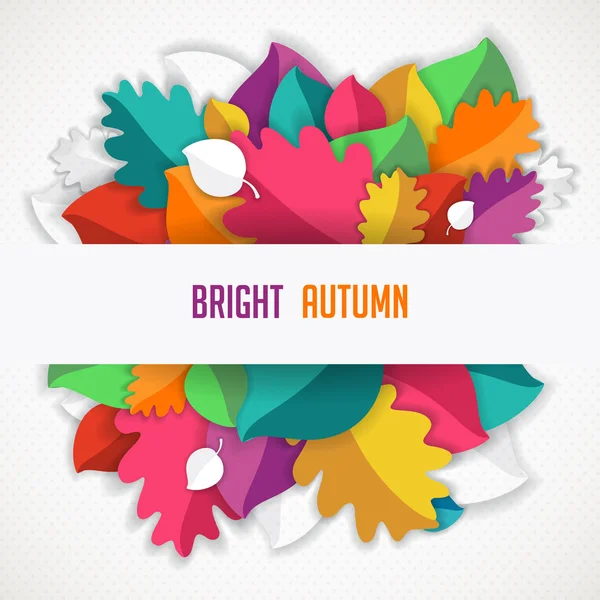 Autumn abstract vector background. simple shapes and bright colors for the fabric, web, print. rainbow colors will make fun of you — Stock Vector