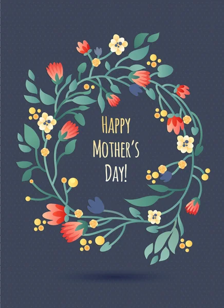 Feliz cartão de felicitações do dia da Mãe —  Vetores de Stock