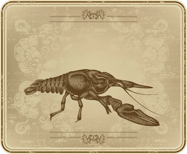 vintage çerçeve ve kerevit, el çizimi, vektör ile menü.