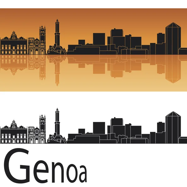 Skyline de Génova — Archivo Imágenes Vectoriales