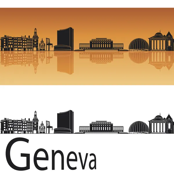 Geneva skyline — Stock Vector