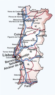Portekiz Haritası yol