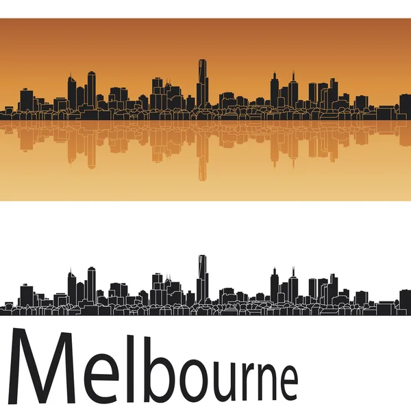 Melbourne-i skyline — Stock Vector