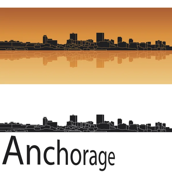 Anchorage skyline — Stock Vector