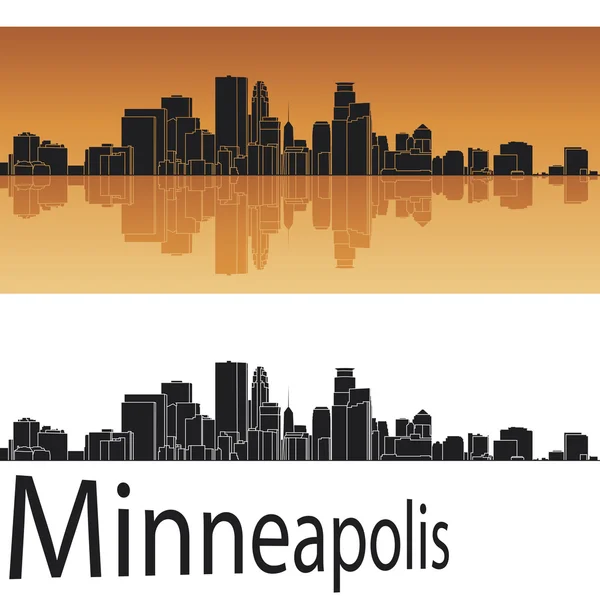 Skyline de Minneapolis — Archivo Imágenes Vectoriales