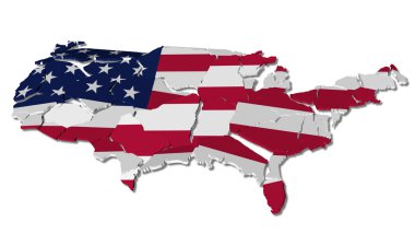 Amerika Birleşik Devletleri harita kırık