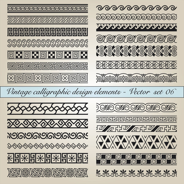 Vintage calligraphic design elements