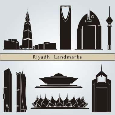 Riyadh landmarks and monuments clipart