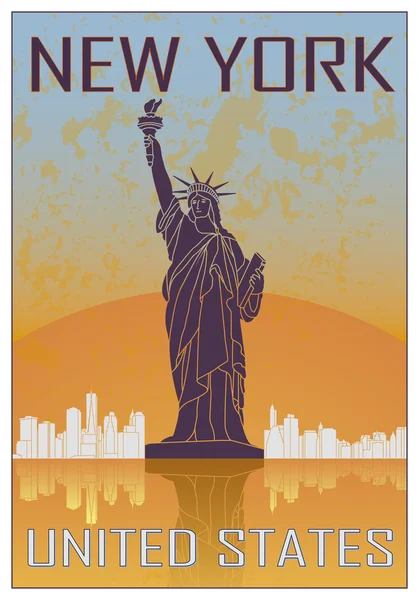 New York vintage poster — Stockvector