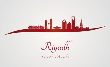 Riyad skyline kırmızı