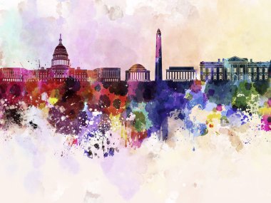 Washington dc skyline suluboya arka planda