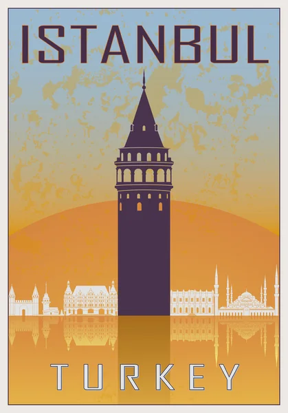 Istanbul vintage poster — Stockvector