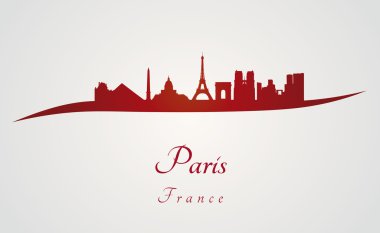 Paris manzarası kırmızı