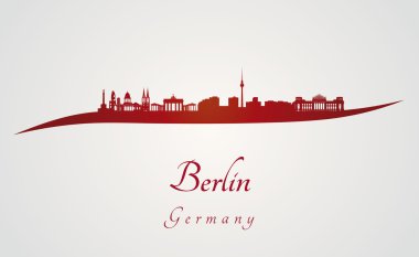 Berlin siluetinin kırmızı