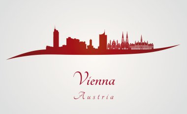 Viyana skyline kırmızı