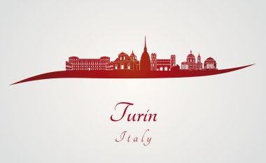 Turin skyline kırmızı