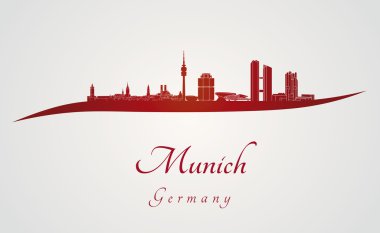 Münih skyline kırmızı