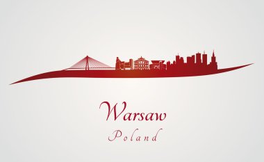 Varşova skyline kırmızı