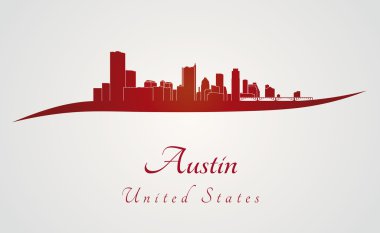 Austin skyline kırmızı