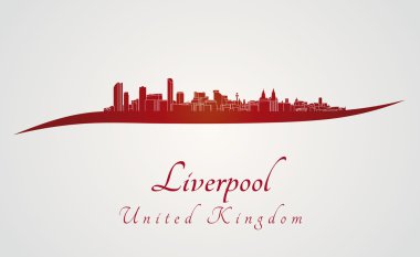 Liverpool skyline kırmızı