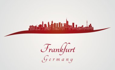 Frankfurt manzarası kırmızı