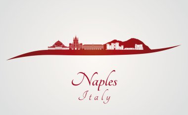 Napoli skyline kırmızı