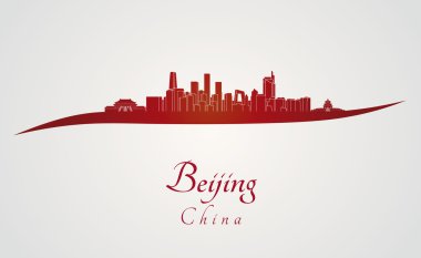 Pekin skyline kırmızı