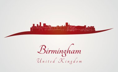 Birmingham skyline kırmızı