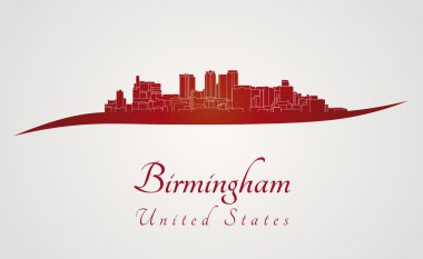 Birmingham al skyline kırmızı