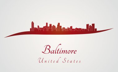 Baltimore skyline kırmızı