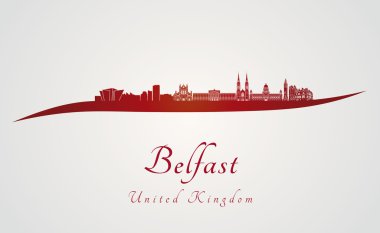 Belfast skyline kırmızı