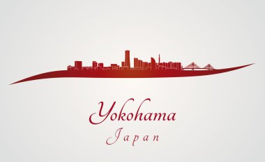 Yokohama skyline kırmızı