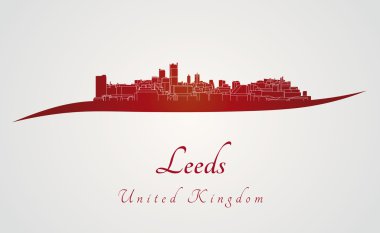 Leeds skyline kırmızı