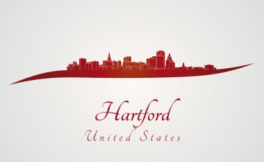Hartford skyline kırmızı