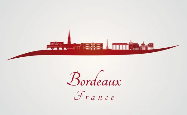 Bordeaux Panorama v červené barvě — Stockový vektor
