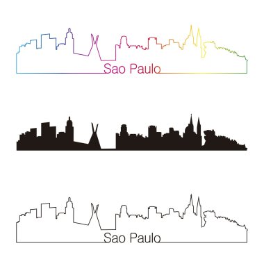rainbow ile sao paulo skyline doğrusal tarzı