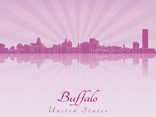 Buffalo skyline in purple radiant orchid — Stock Vector